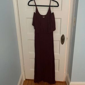 Maroon maxi dress